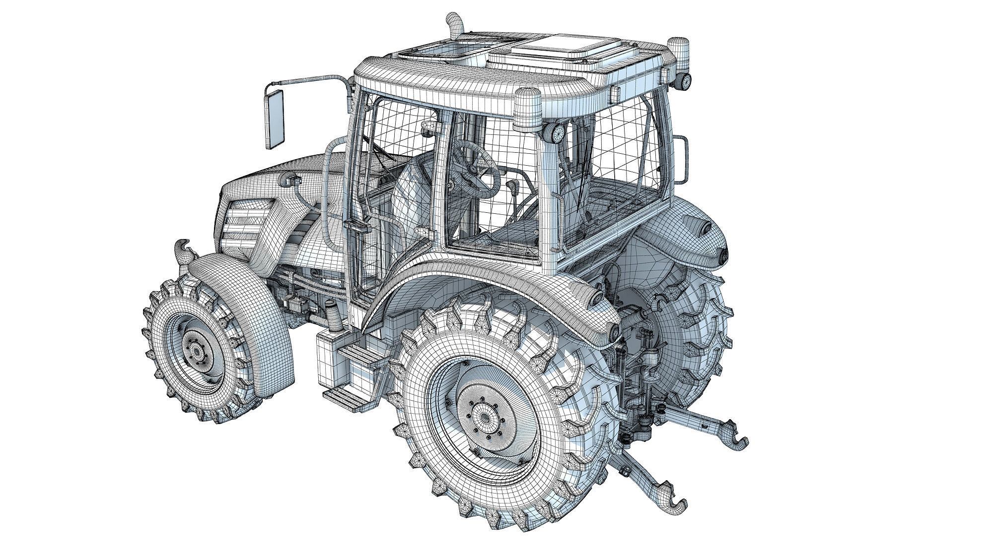 Farm Tractor 3D model_15