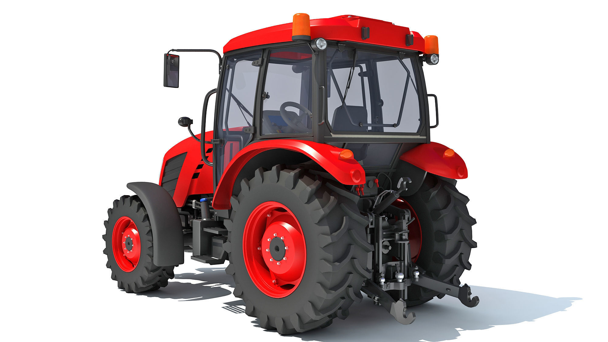 Farm Tractor 3D model_3