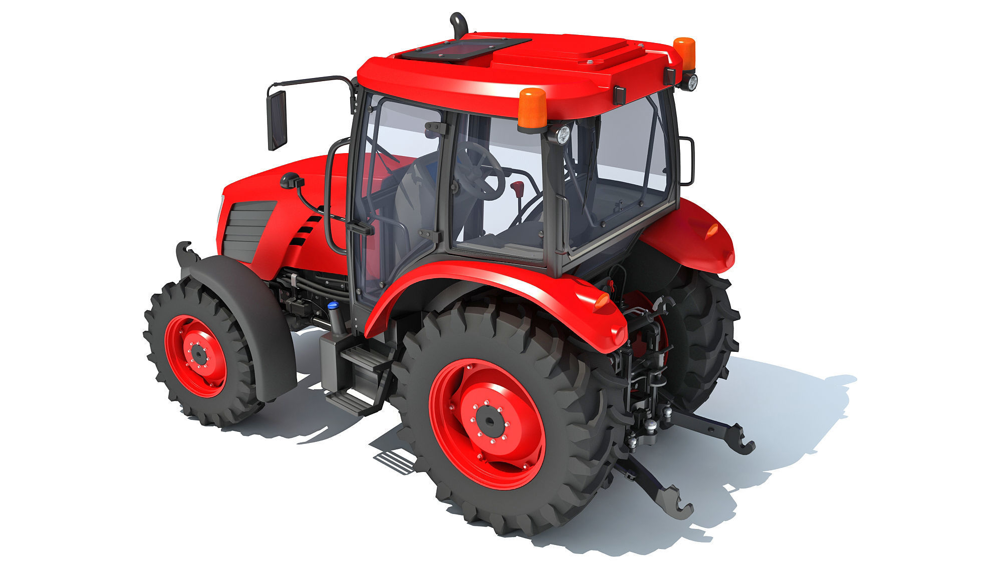 Farm Tractor 3D model_2