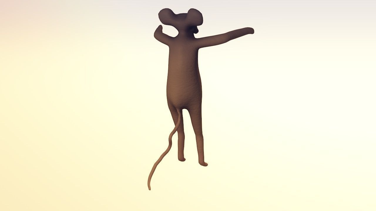 rat cartoon 3D model_1