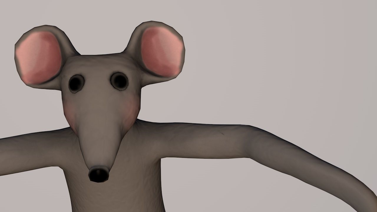 rat cartoon 3D model_3
