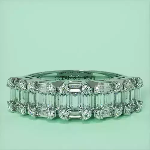 emerald illusion ring  3D print model