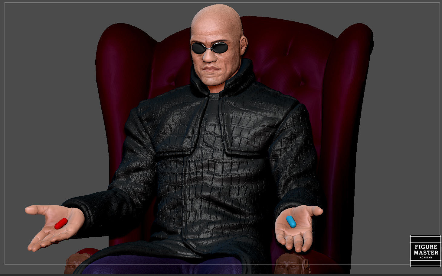MORPHEUS MATRIX STATUE MOVIE CHARACTER MAN 3D print model_11