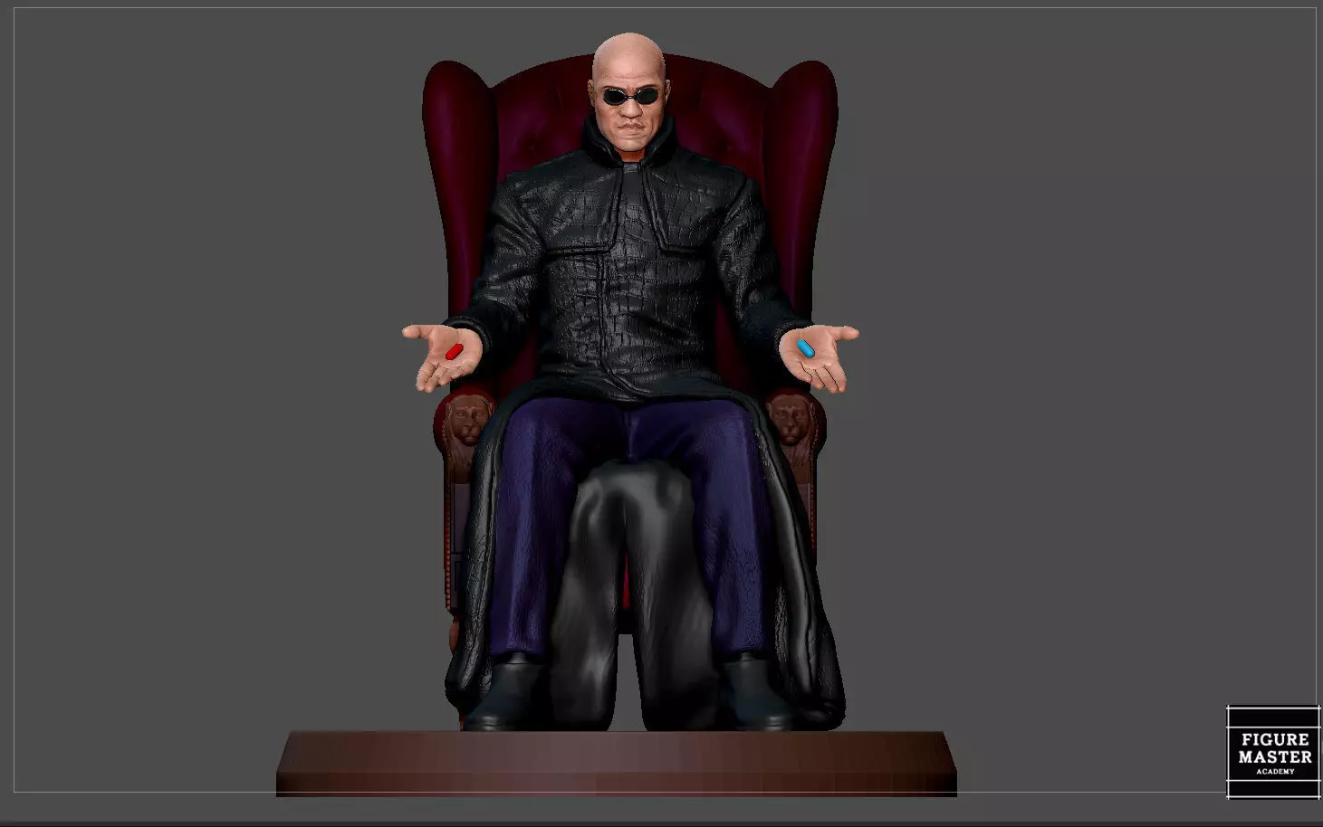 MORPHEUS MATRIX STATUE MOVIE CHARACTER MAN 3D print model_0