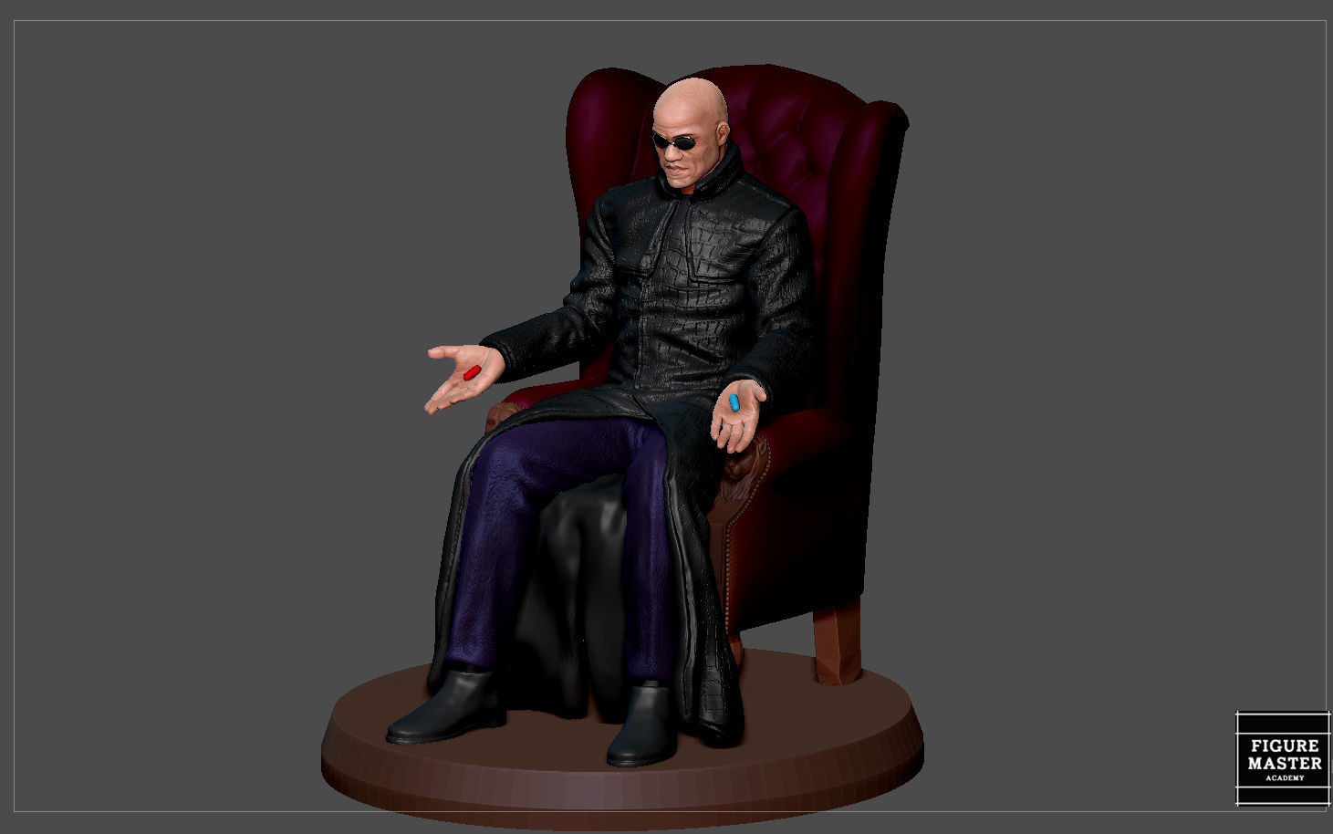 MORPHEUS MATRIX STATUE MOVIE CHARACTER MAN 3D print model_9
