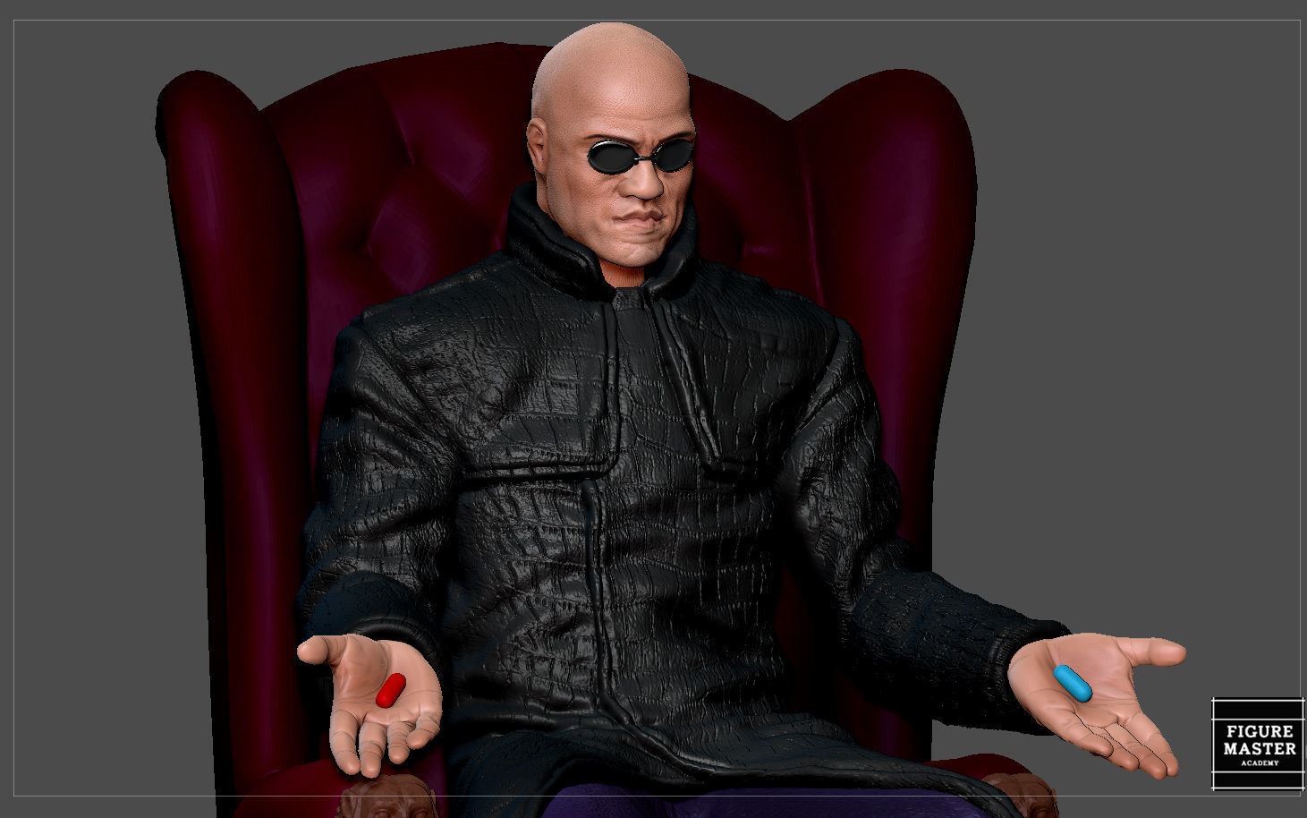 MORPHEUS MATRIX STATUE MOVIE CHARACTER MAN 3D print model_3