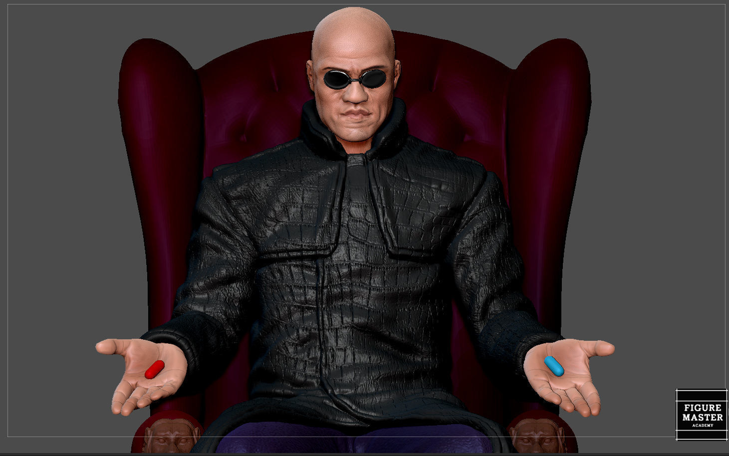 MORPHEUS MATRIX STATUE MOVIE CHARACTER MAN 3D print model_2