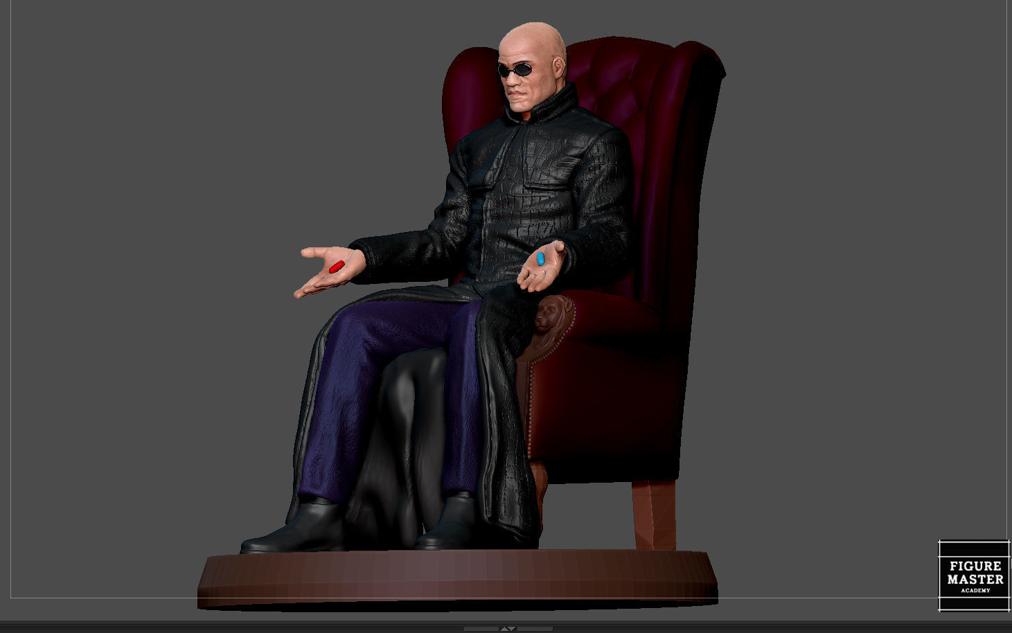 MORPHEUS MATRIX STATUE MOVIE CHARACTER MAN 3D print model_8