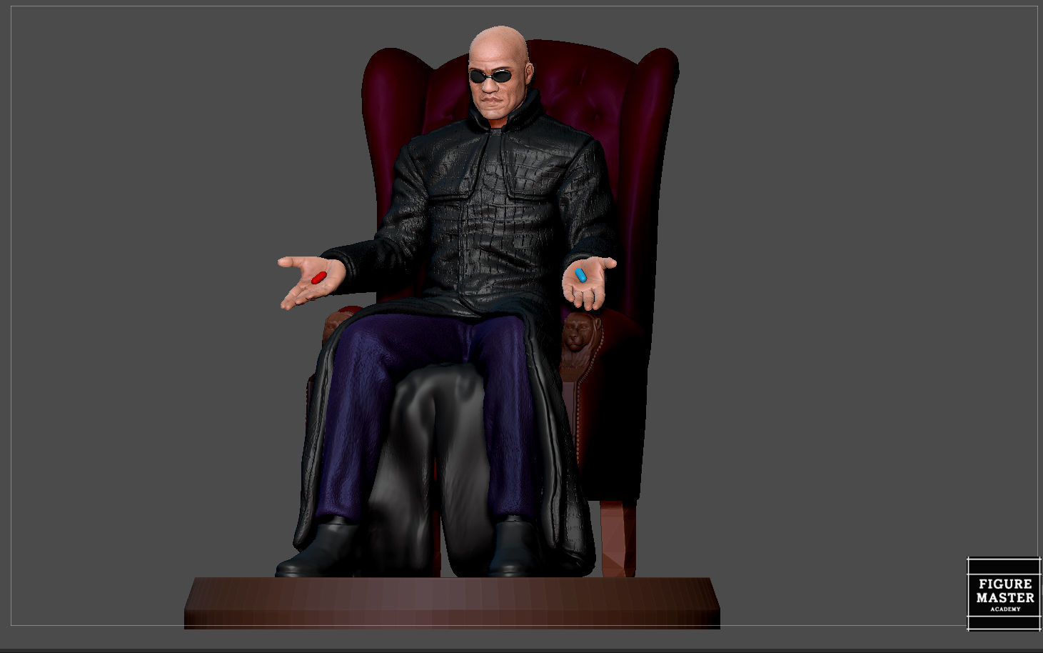 MORPHEUS MATRIX STATUE MOVIE CHARACTER MAN 3D print model_1