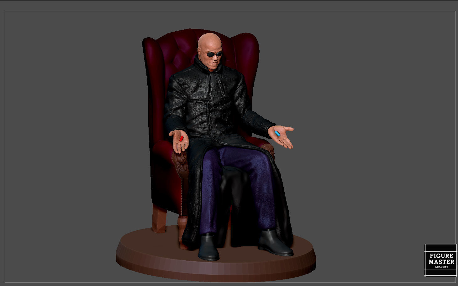 MORPHEUS MATRIX STATUE MOVIE CHARACTER MAN 3D print model_10