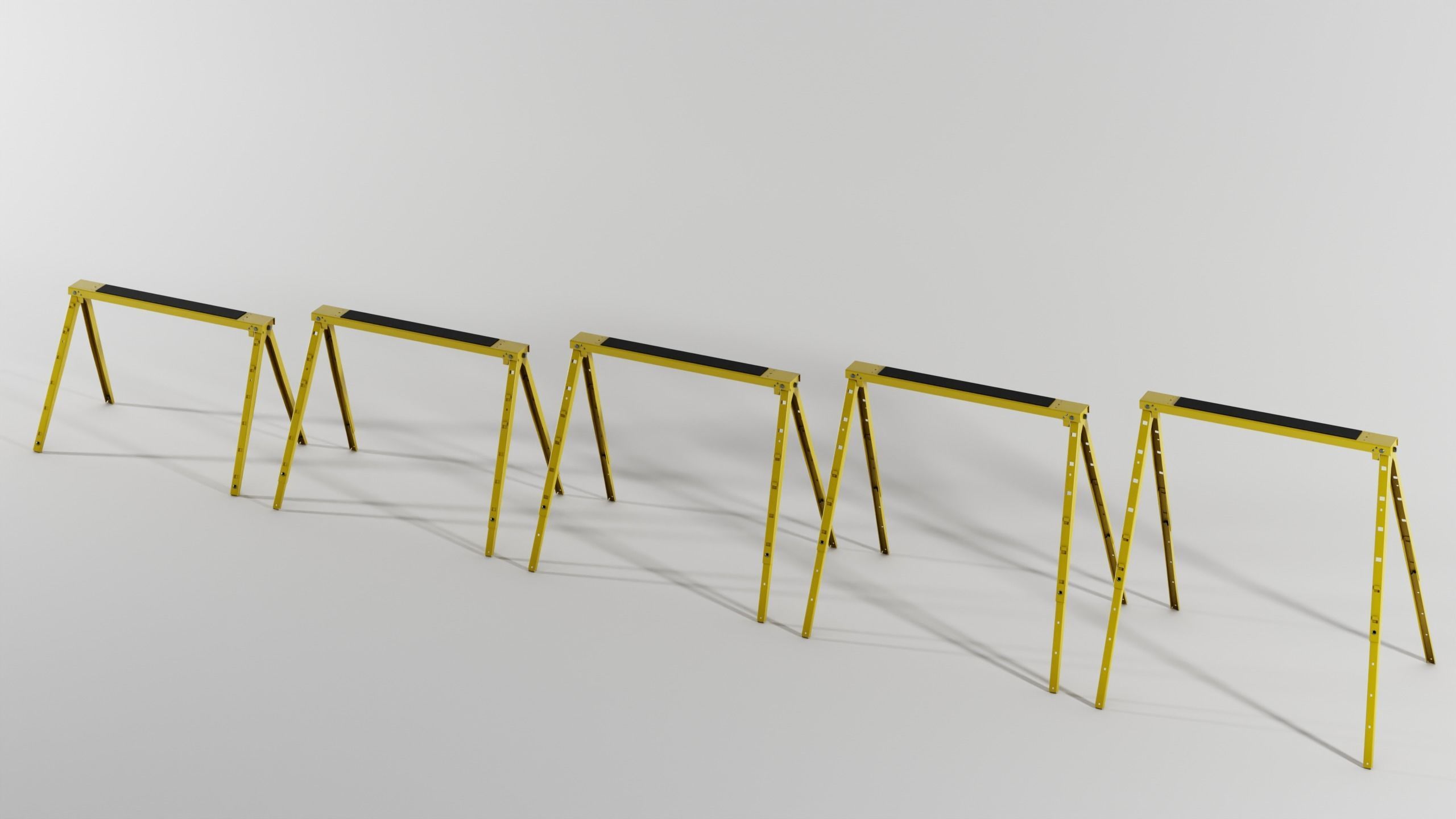 Foldable Sawhorse  3D model_4