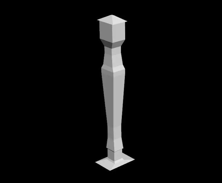 A Pole column Low-poly 3D model