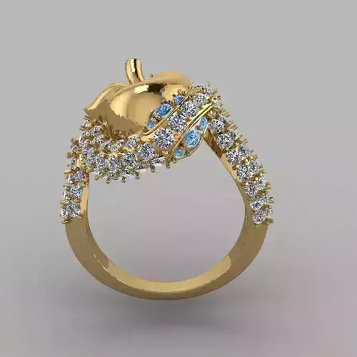 the apple of discord ring 3D print model