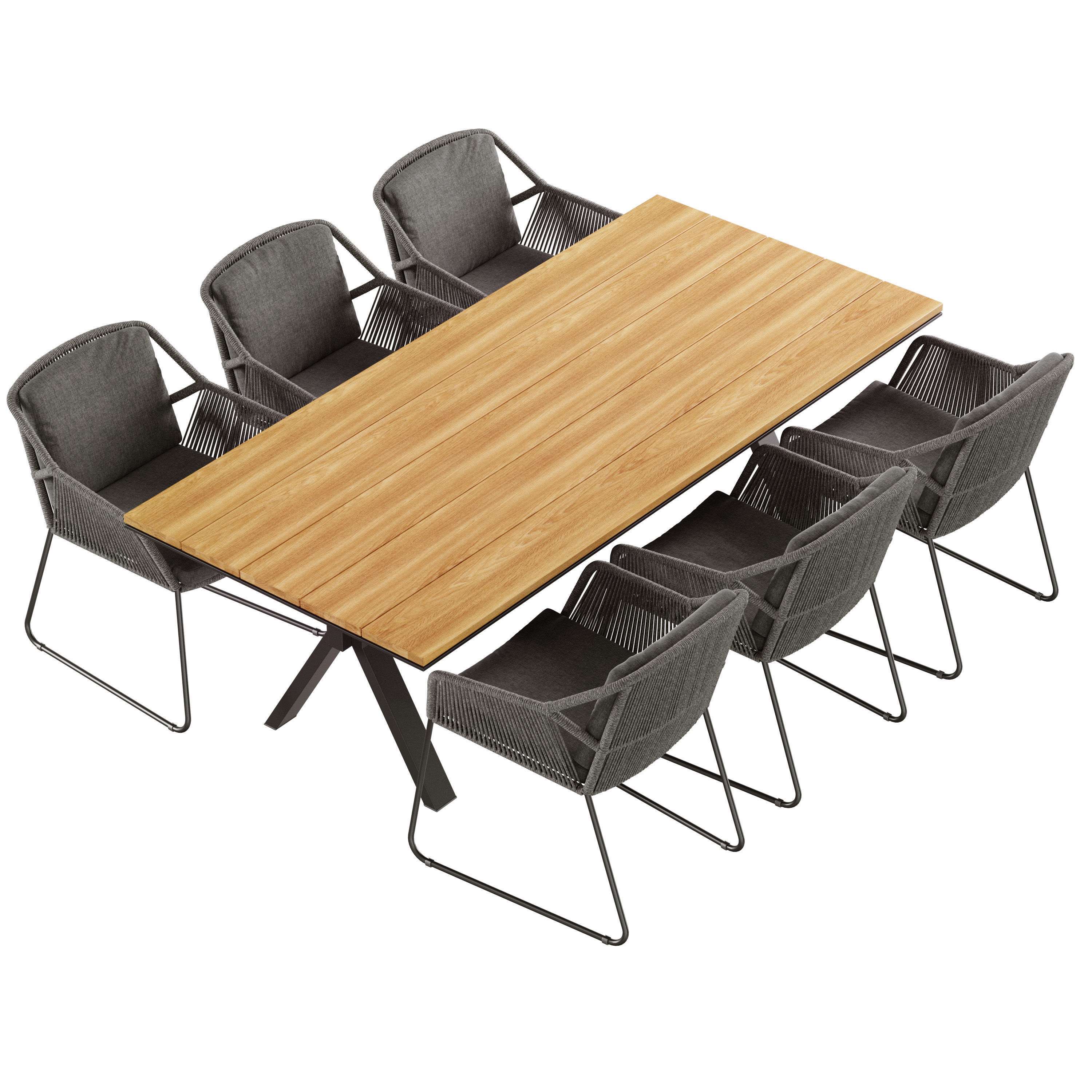 4so accor dining set 3D model_2