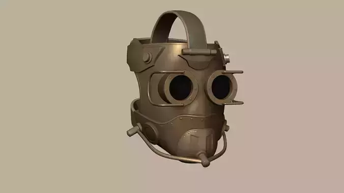 Steampunk Mask - Sci-Fi Character Design Low-poly 3D model