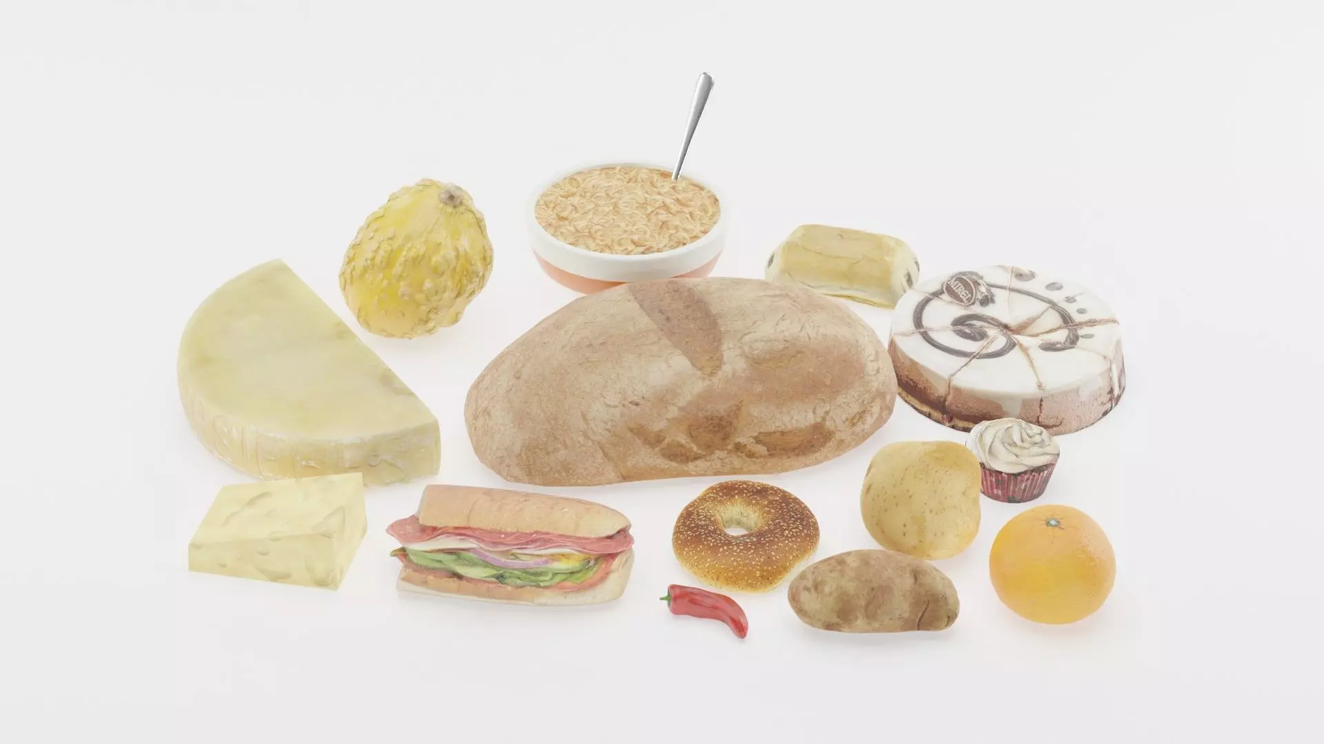 Game Ready Food Asset Pack Free low-poly 3D model