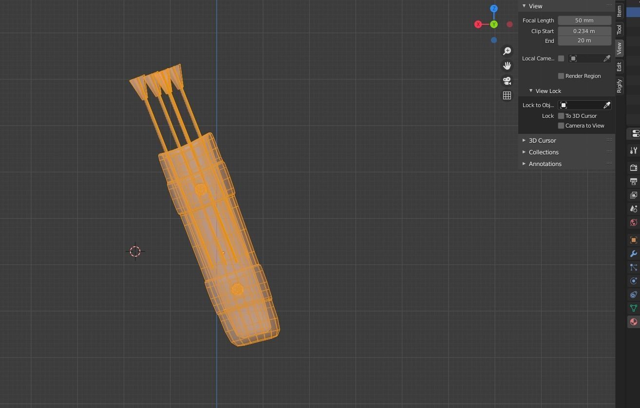 Medieval Quiver Low-poly 3D model_3