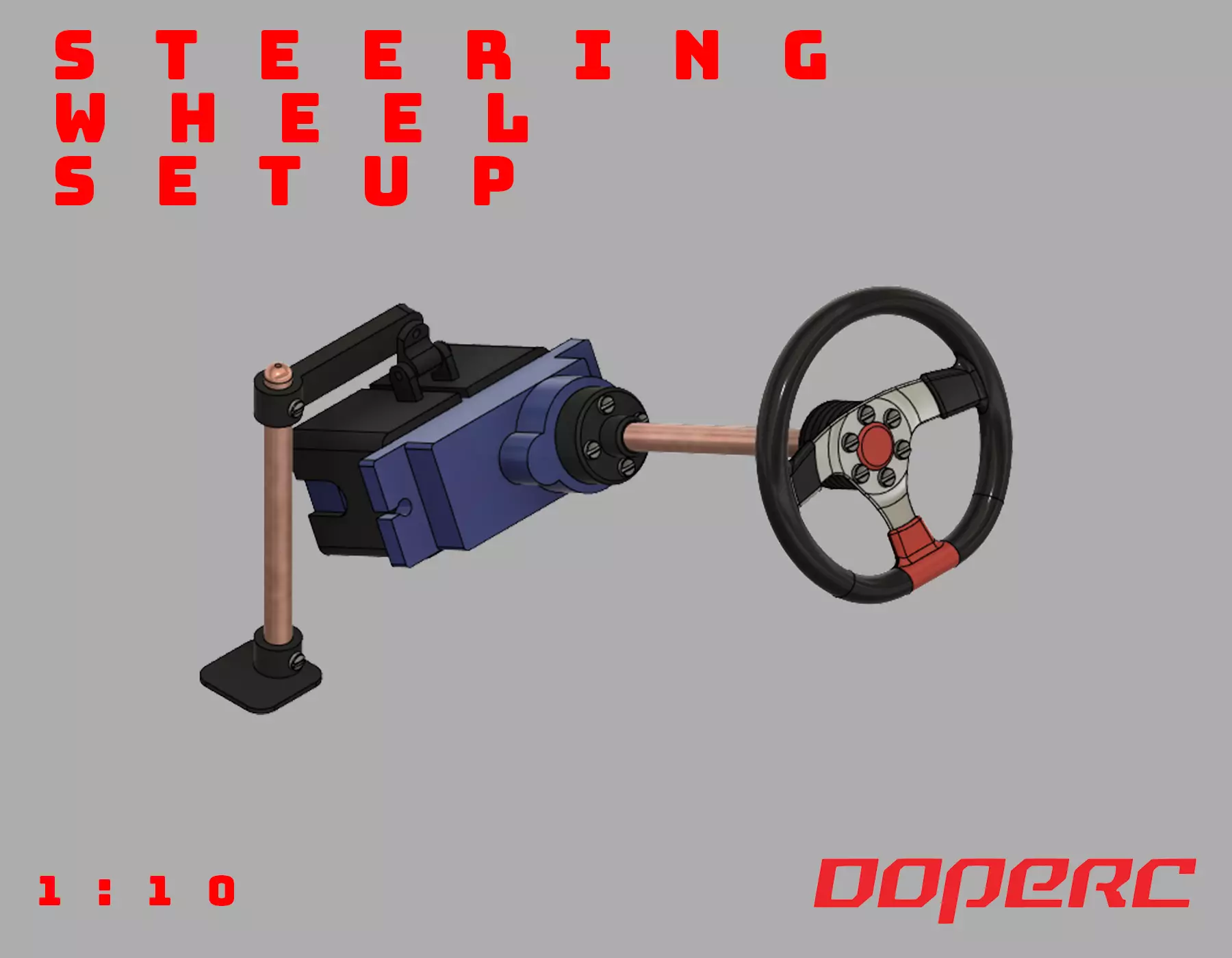 Steering Wheel Setup RC 1to10 3D print model_0