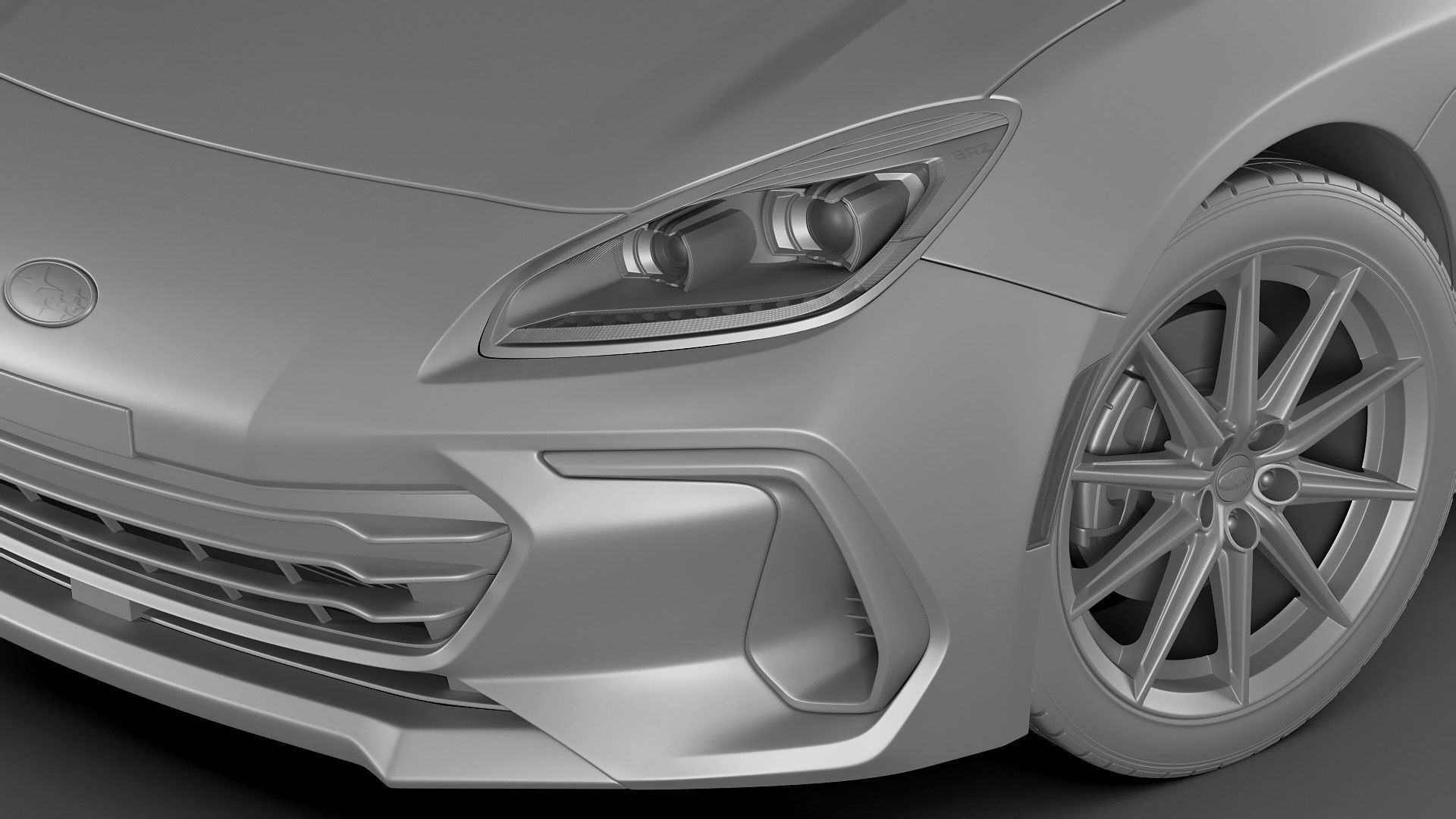 Subaru BRZ 2021 with interior 3D model_27