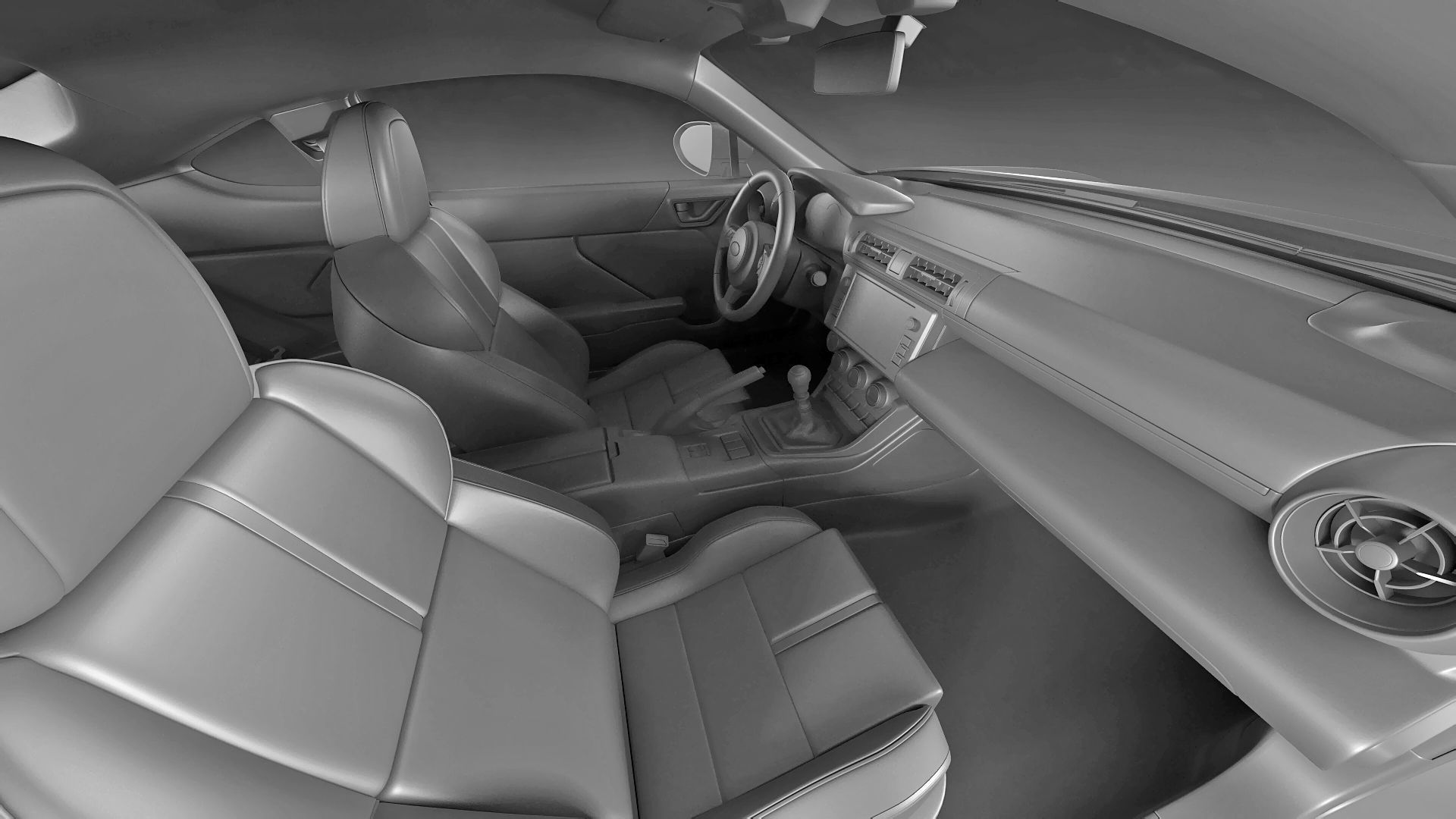 Subaru BRZ 2021 with interior 3D model_30