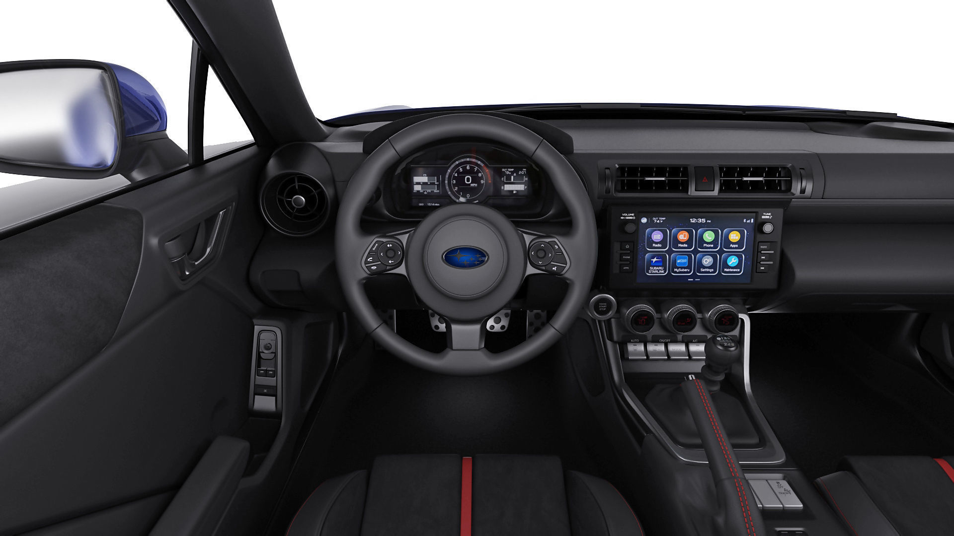Subaru BRZ 2021 with interior 3D model_20