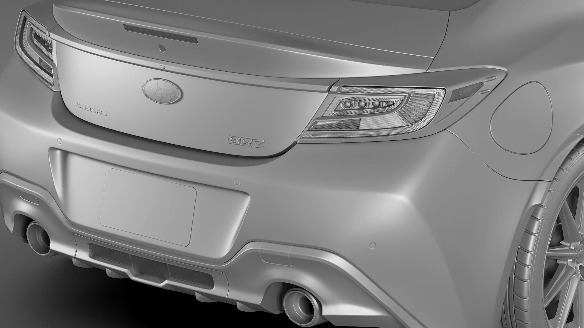 Subaru BRZ 2021 with interior 3D model_28