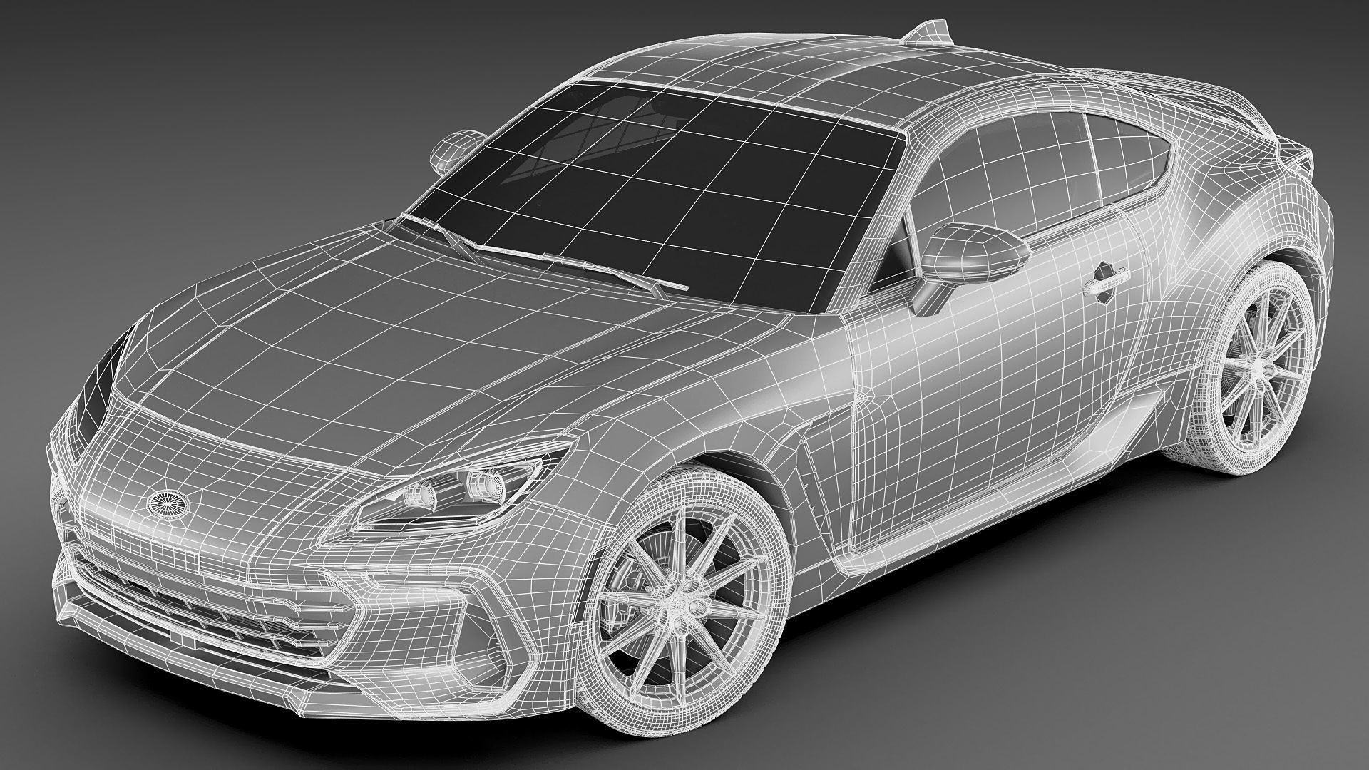 Subaru BRZ 2021 with interior 3D model_31
