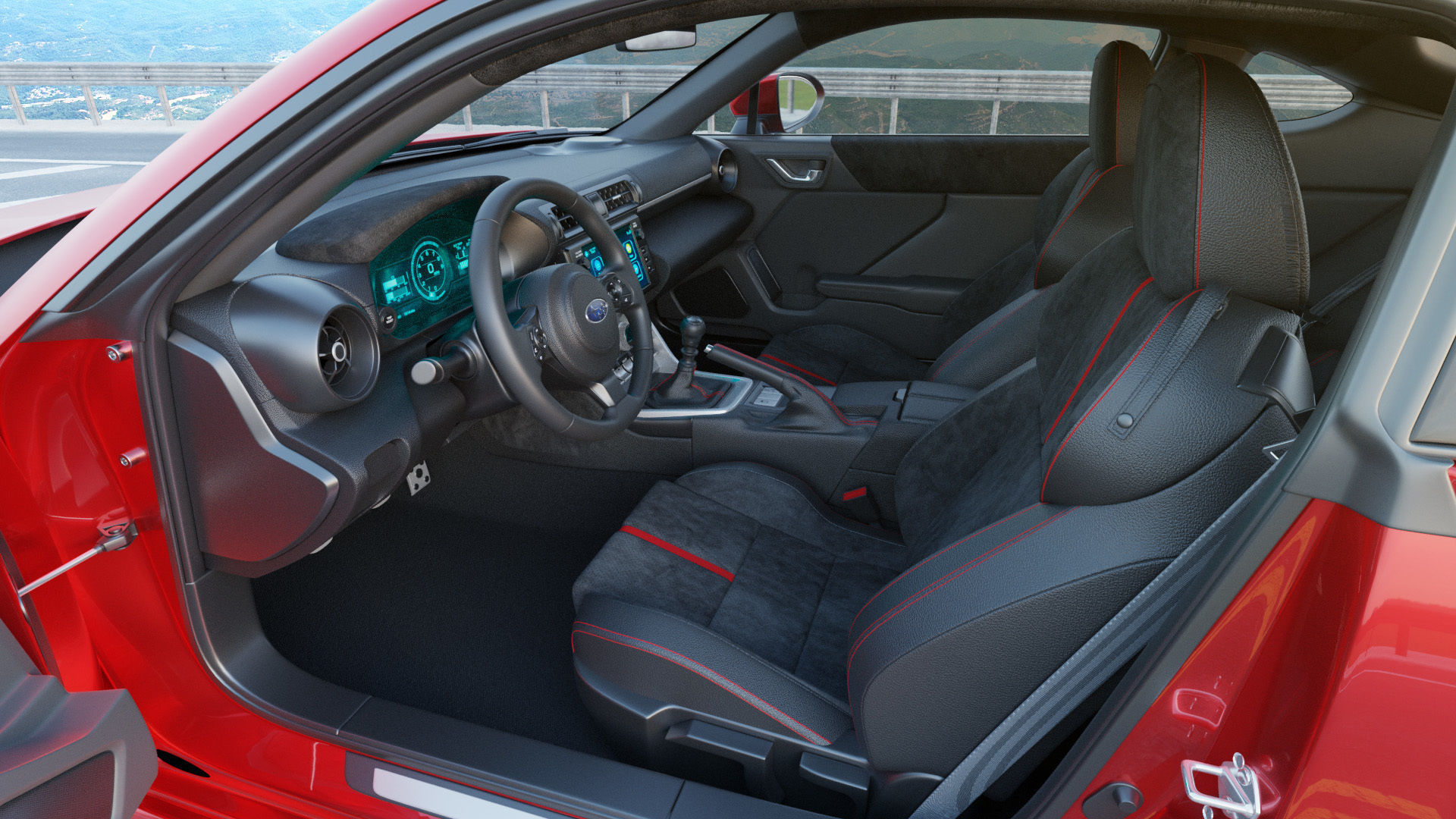 Subaru BRZ 2021 with interior 3D model_24