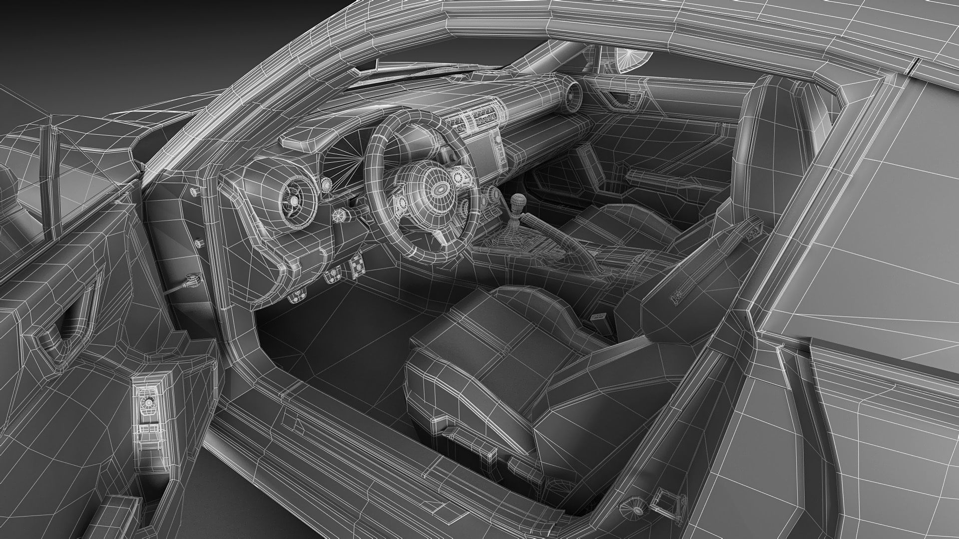 Subaru BRZ 2021 with interior 3D model_33