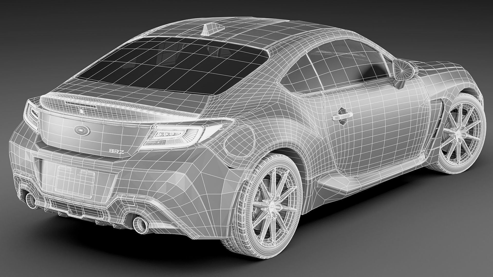 Subaru BRZ 2021 with interior 3D model_32