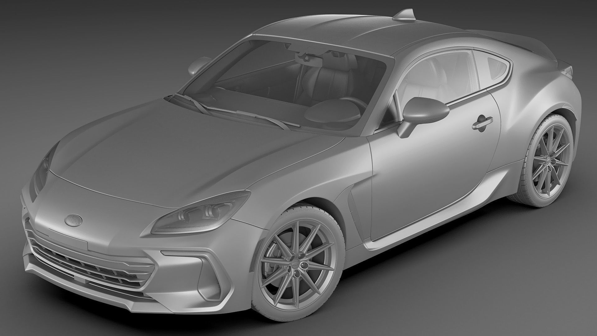 Subaru BRZ 2021 with interior 3D model_25