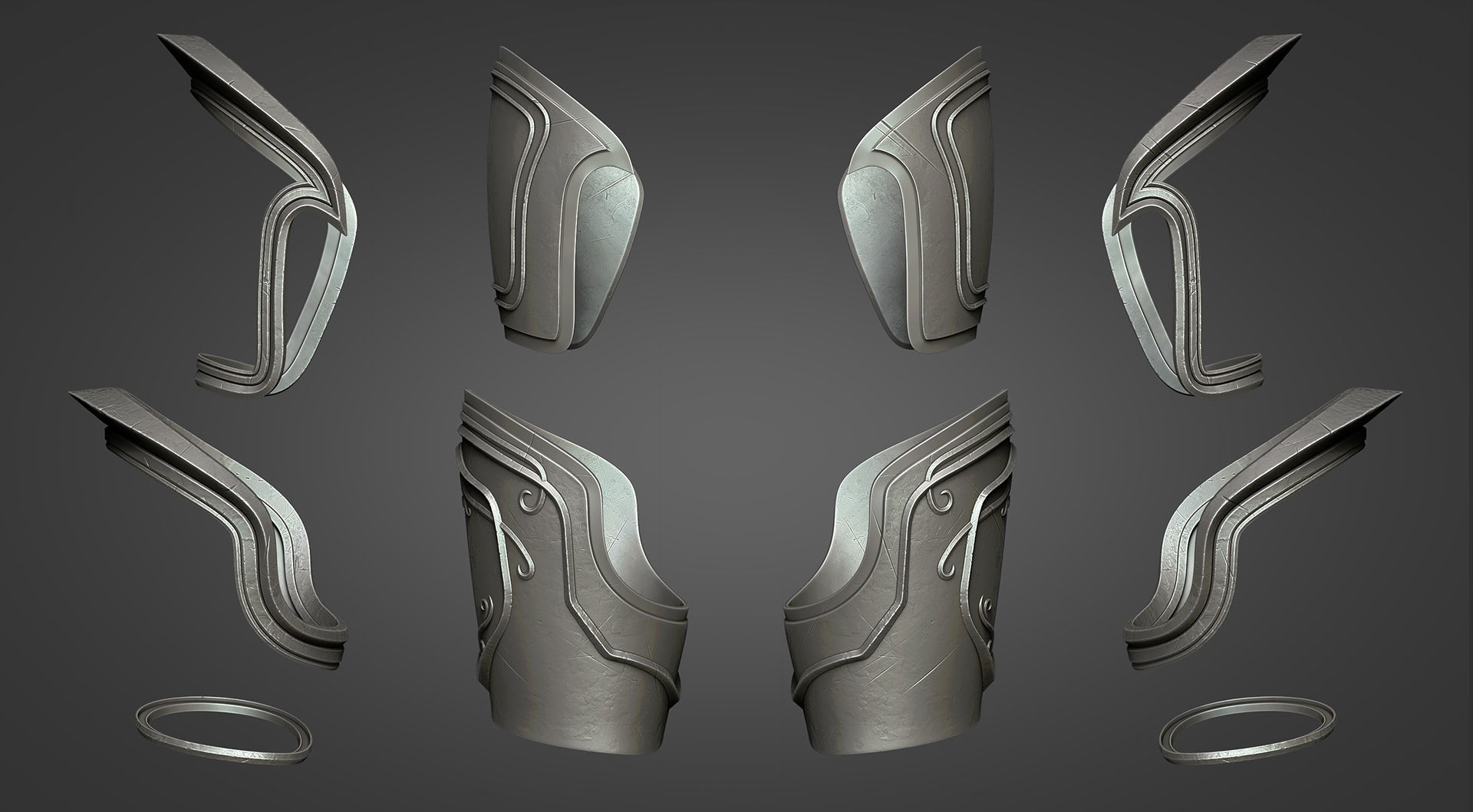 Sylvanas Windrunner - Upper Leg Armor 3D print model_7