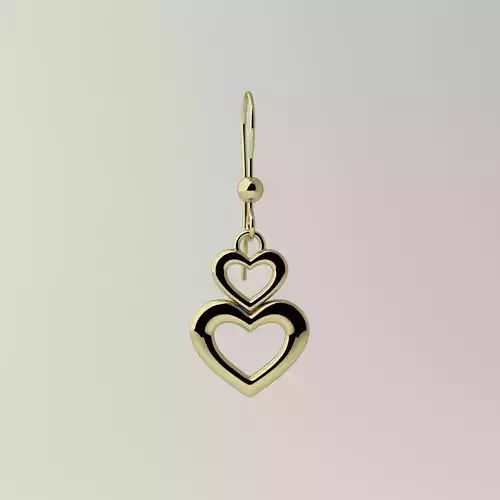 Two hearts earrings