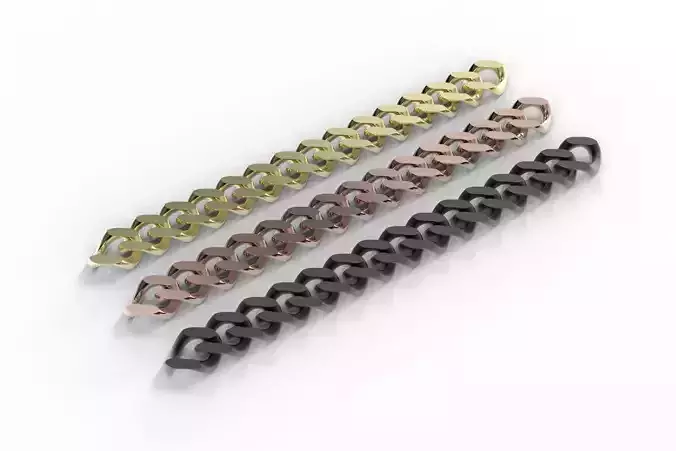 24mm traditional Cuban Link with endings half links 3D print model