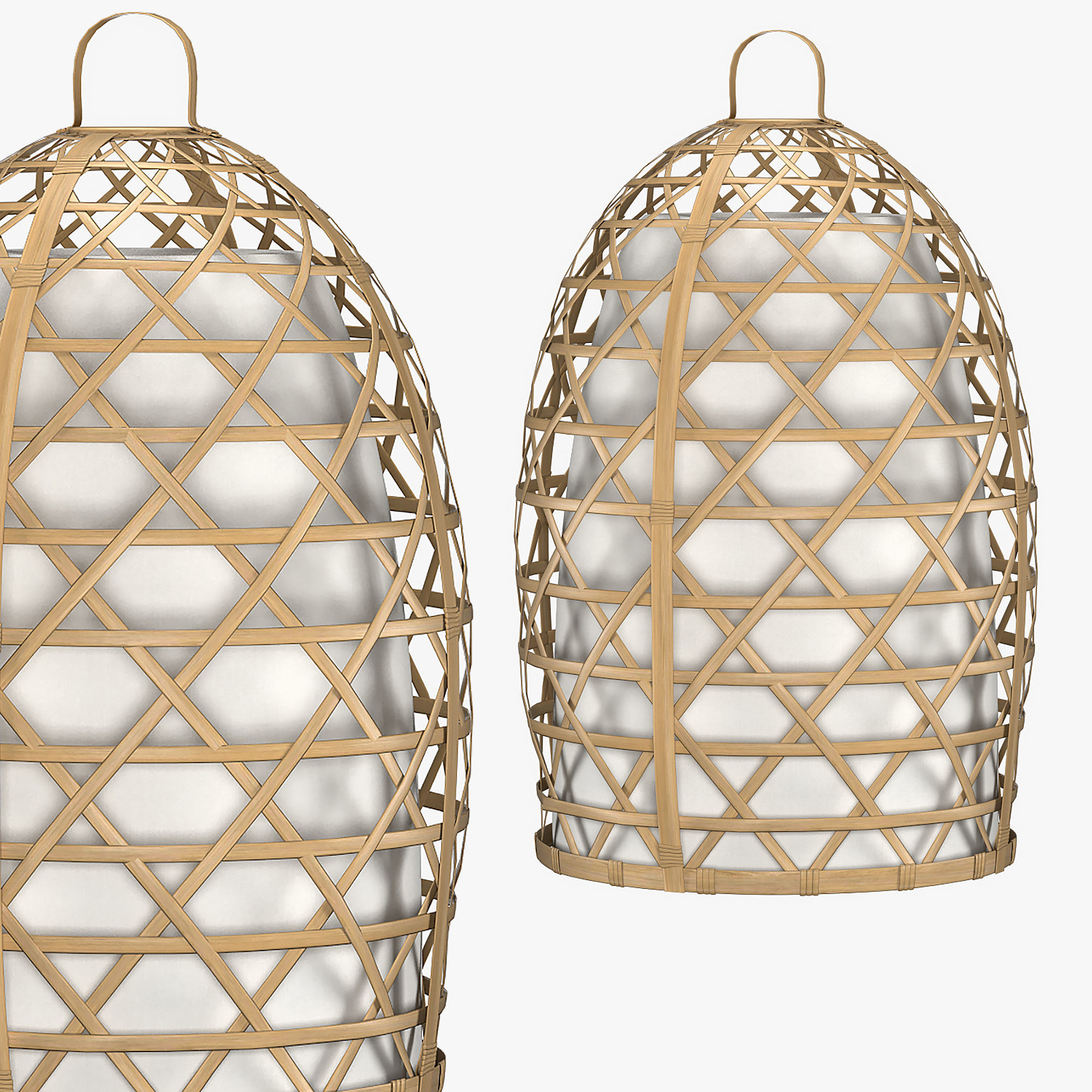Bamboo lamp 3D model_2