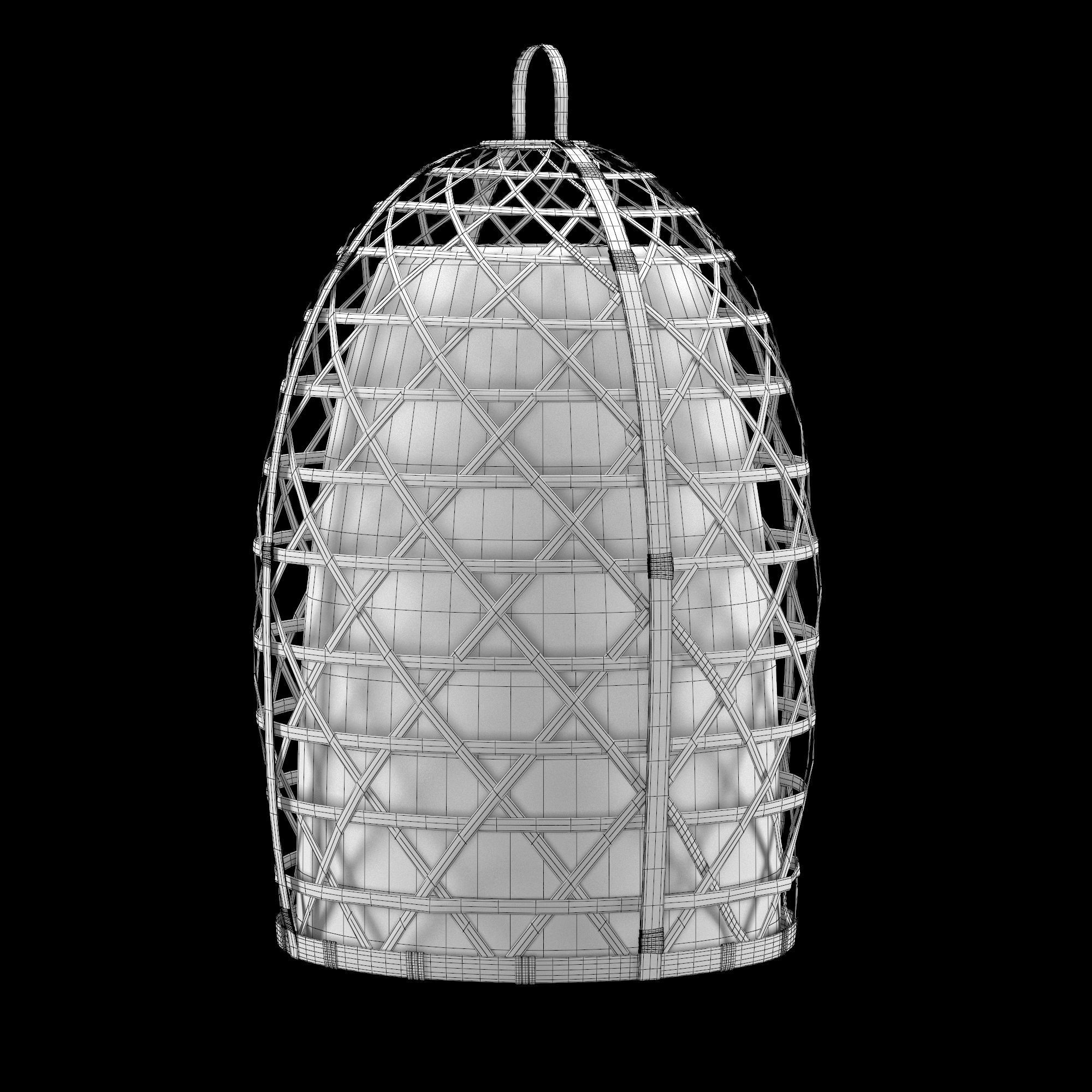 Bamboo lamp 3D model_4