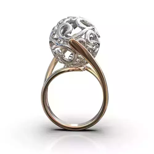 sphere ball ring vintage pattern