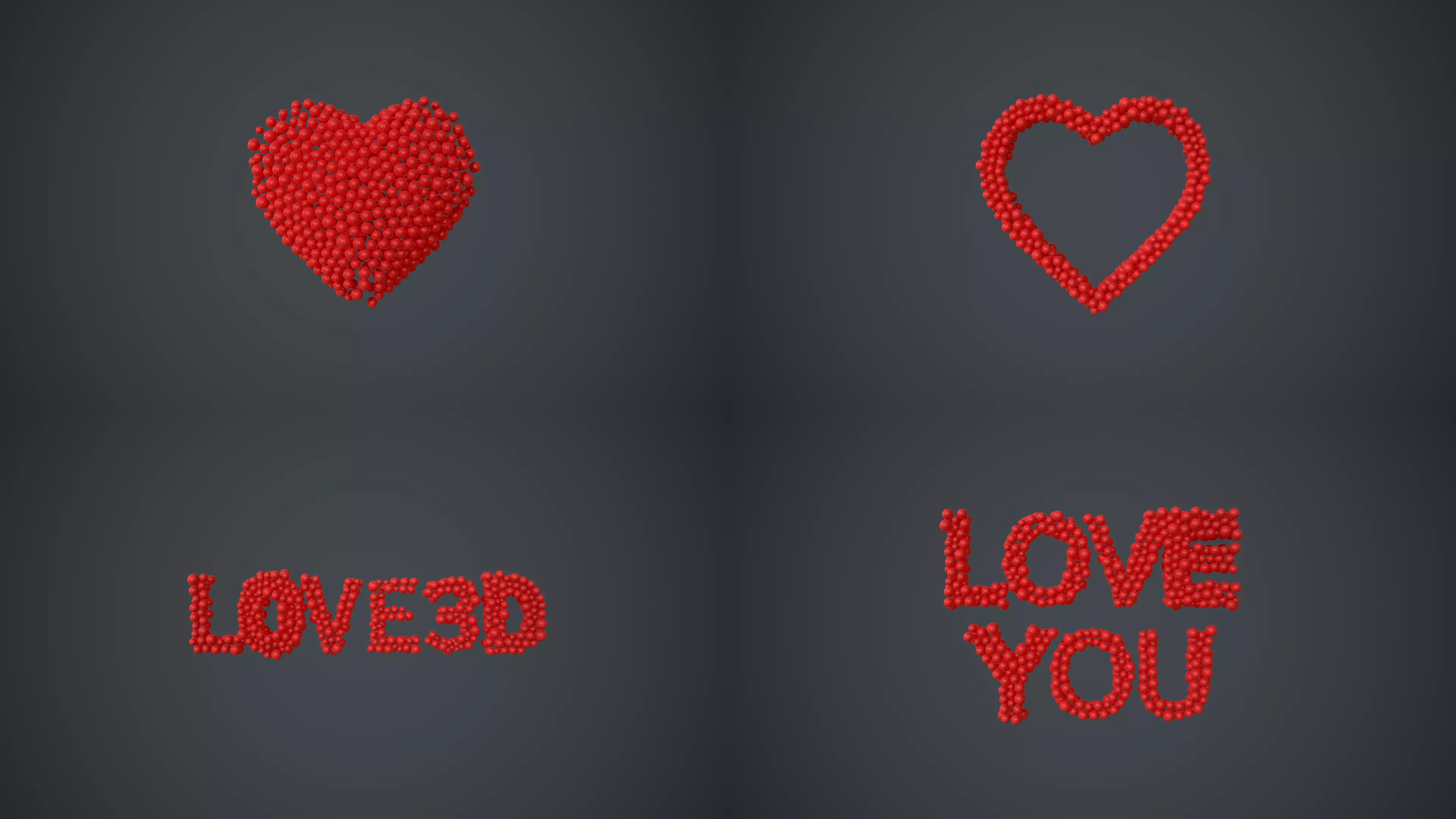 heartBeating - heartOutline - love3D - loveYou 3D Model Collection_0