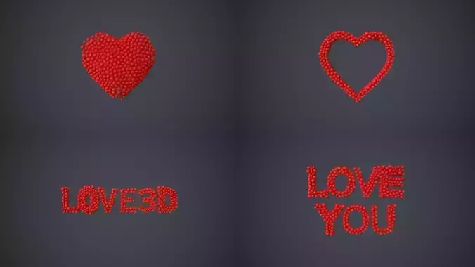 heartBeating - heartOutline - love3D - loveYou