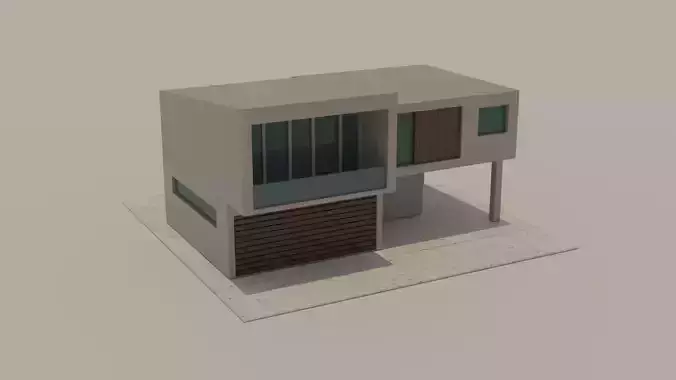 Low Poly Modern House