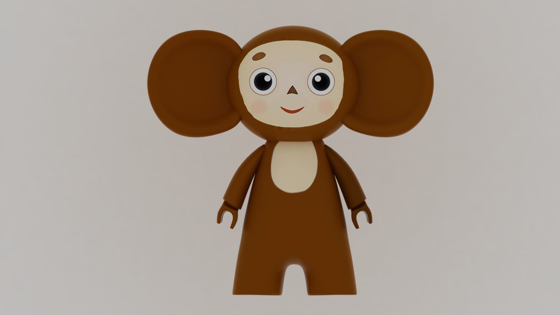 Cheburashka 3D model toy Free 3D model_5