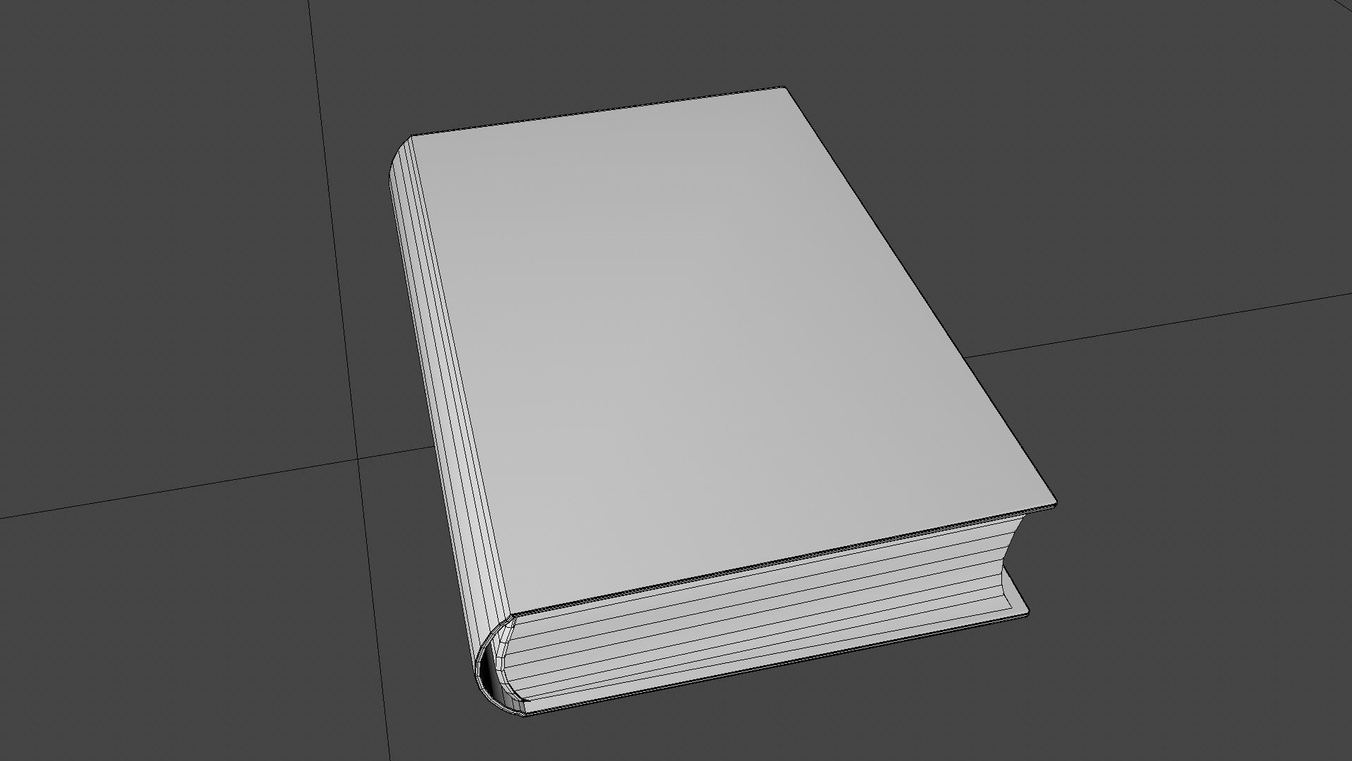 Old book cover Low-poly 3D model_23