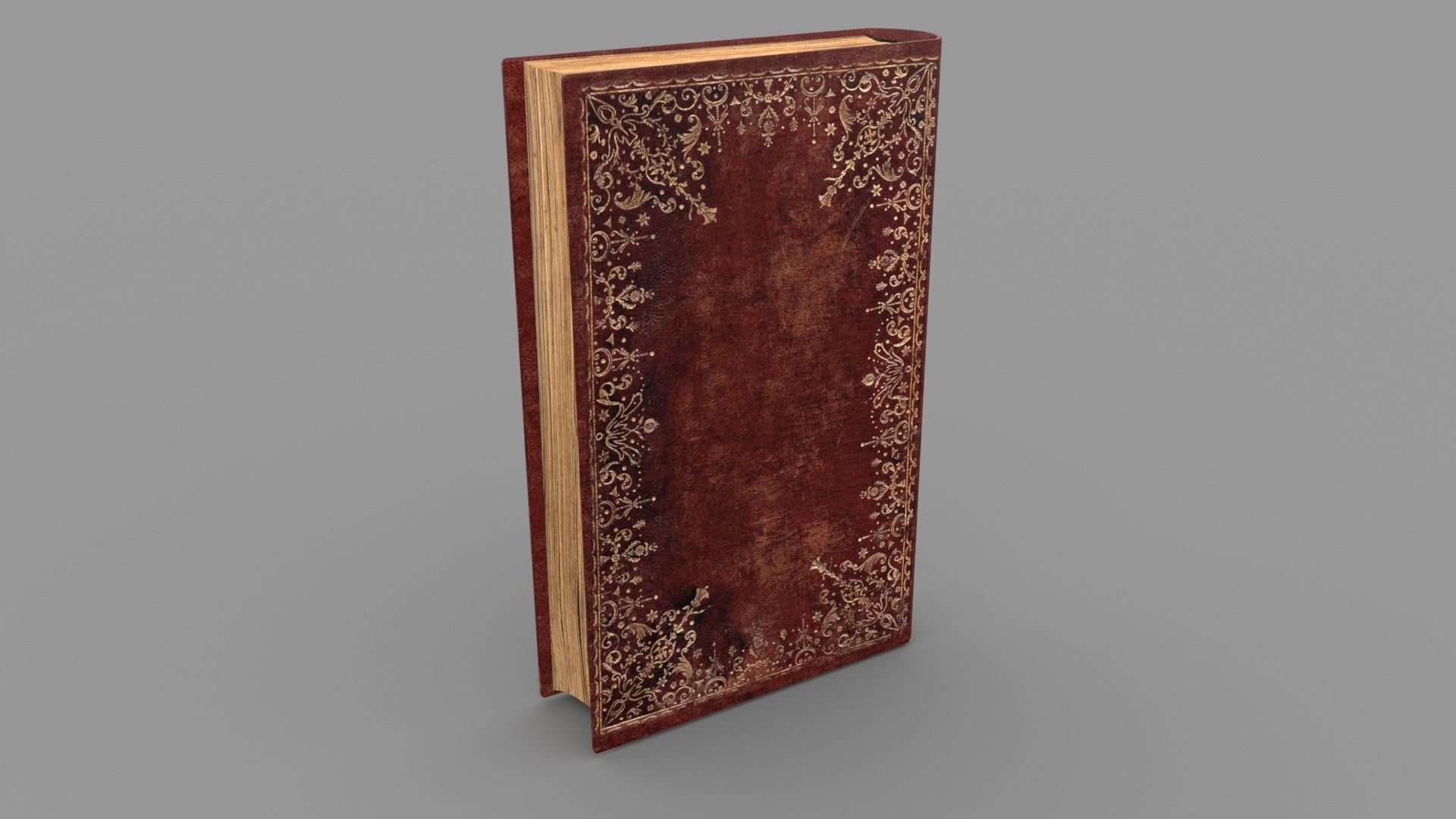 Old book cover Low-poly 3D model_20