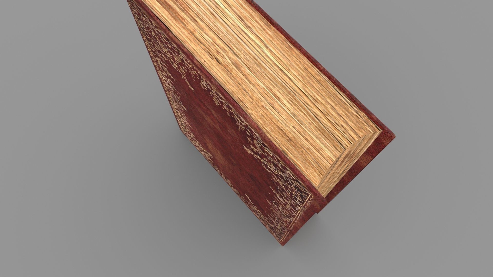 Old book cover Low-poly 3D model_15