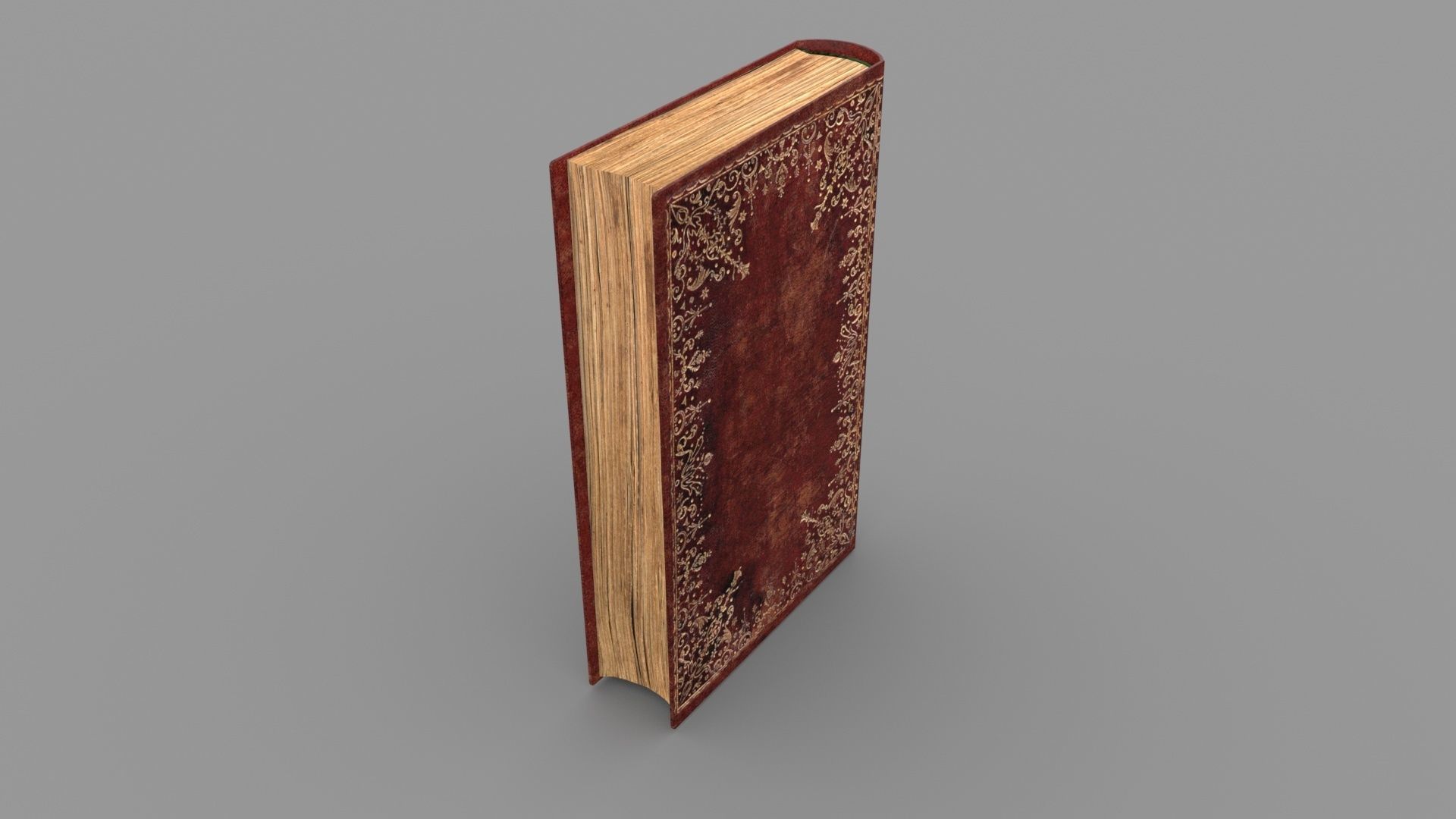 Old book cover Low-poly 3D model_12