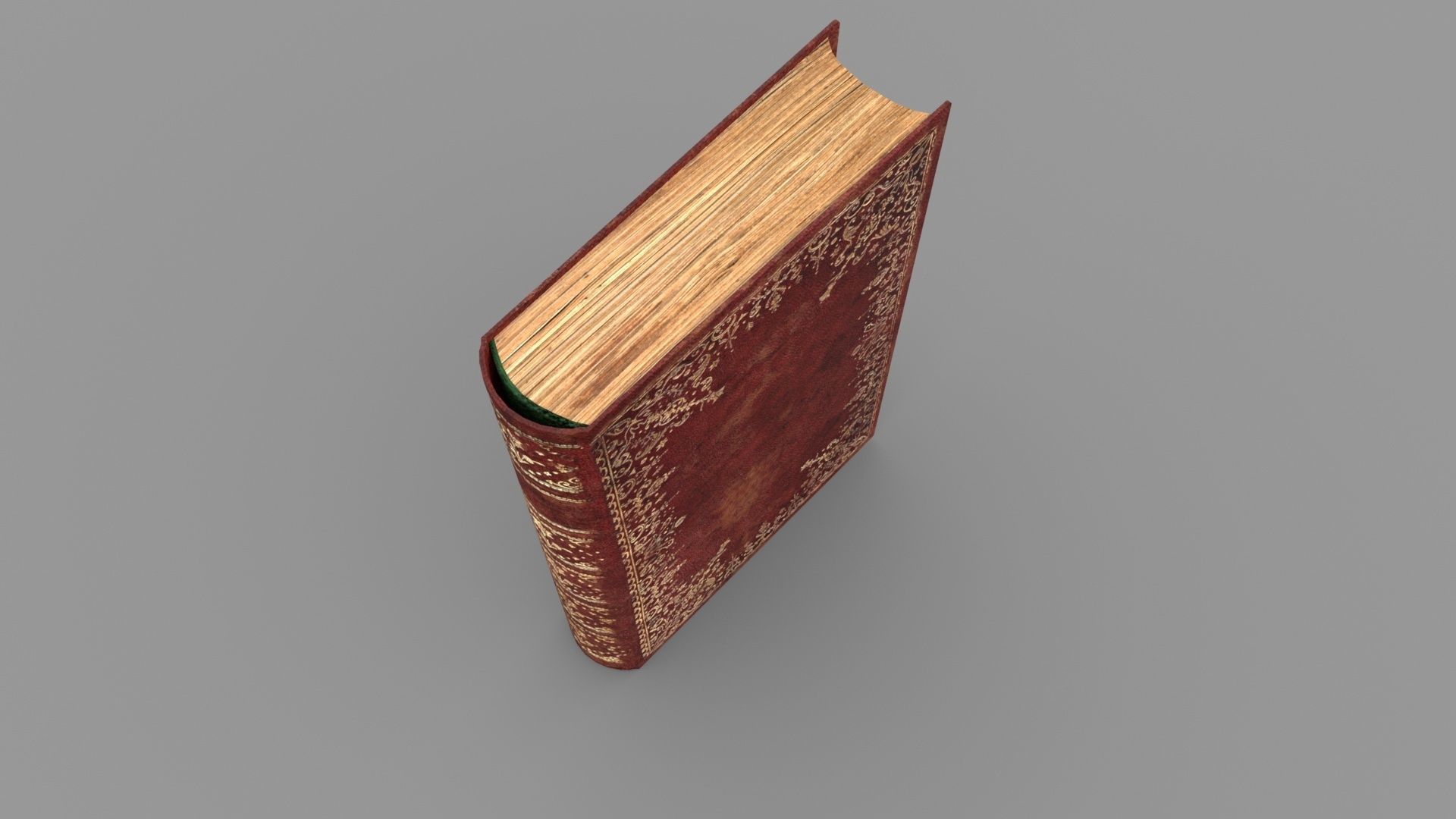 Old book cover Low-poly 3D model_16