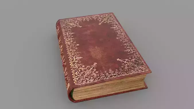 Old book cover Low-poly 3D model
