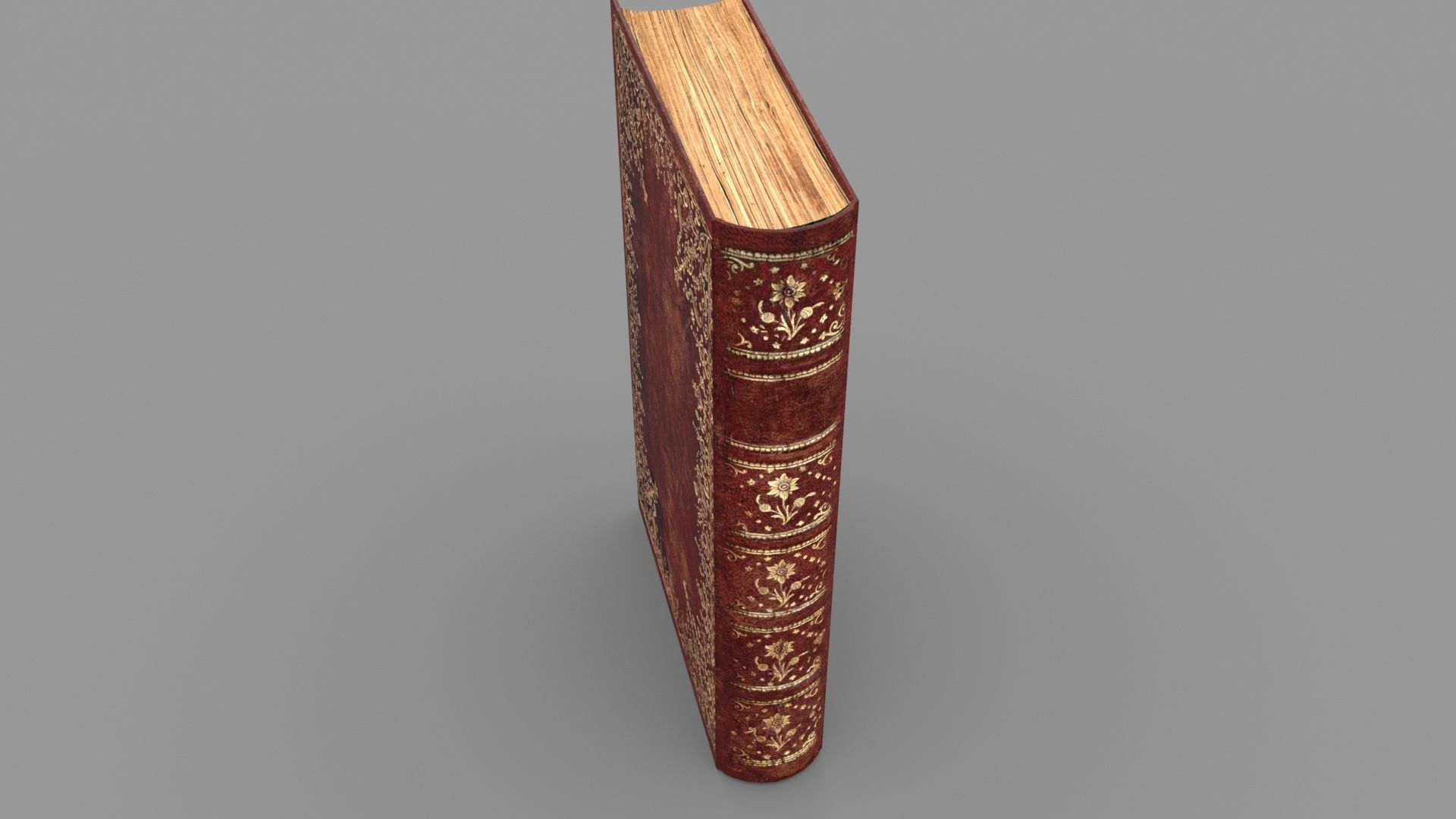 Old book cover Low-poly 3D model_14