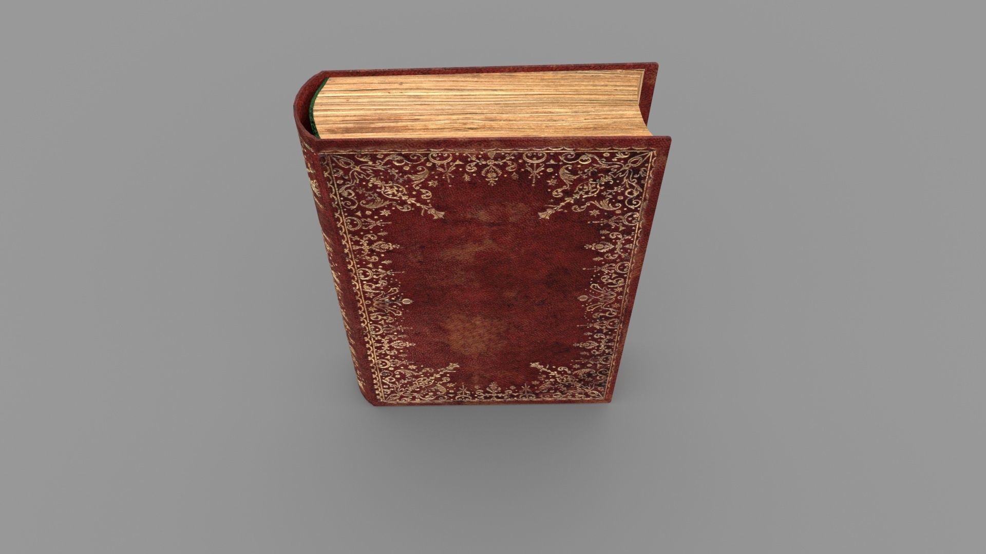 Old book cover Low-poly 3D model_19