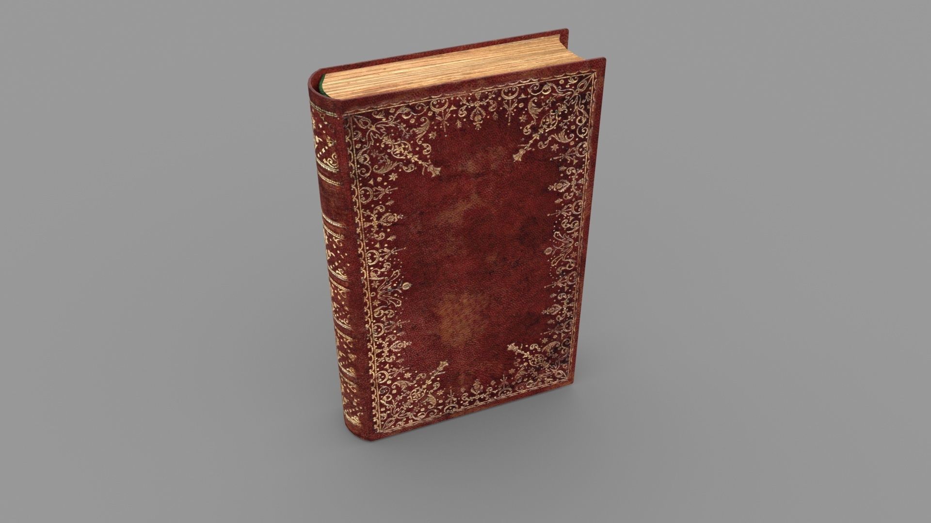 Old book cover Low-poly 3D model_21